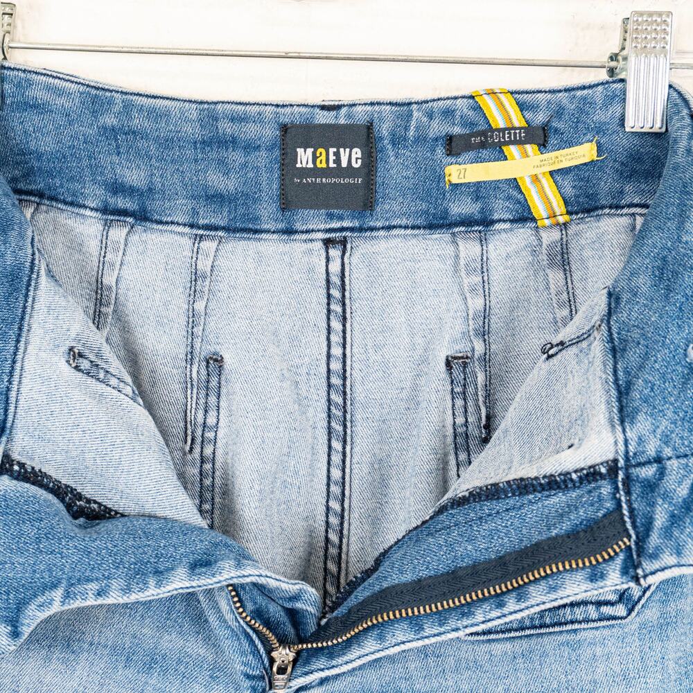 Maeve for Anthropologie The Colette High-Rise Wide Leg Cropped Jeans 27 - Picture 3 of 10